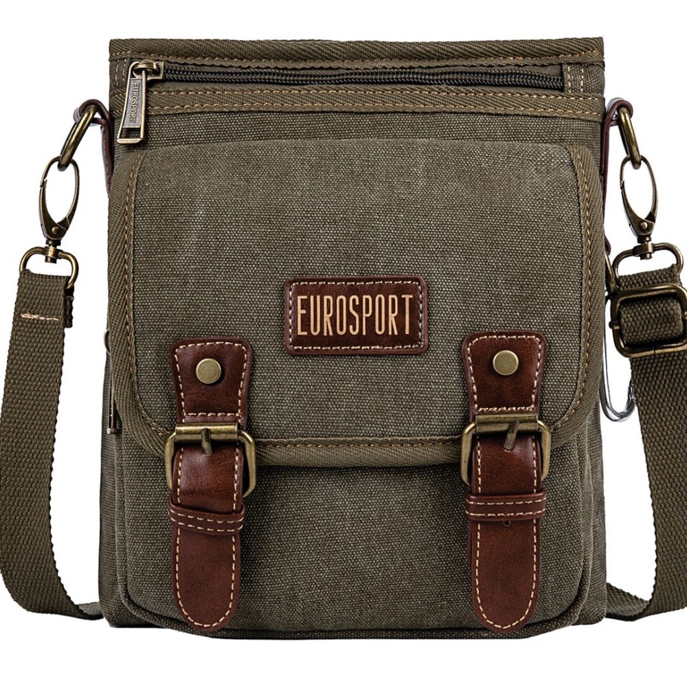 Eurosport Bag Canvas Front Flat w/ zipper 14” x 12” x 4.5” New B422